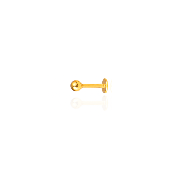Labret básico aço pvd gold 6mm