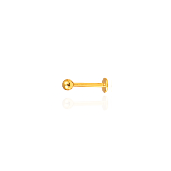 Labret básico aço pvd gold 8mm