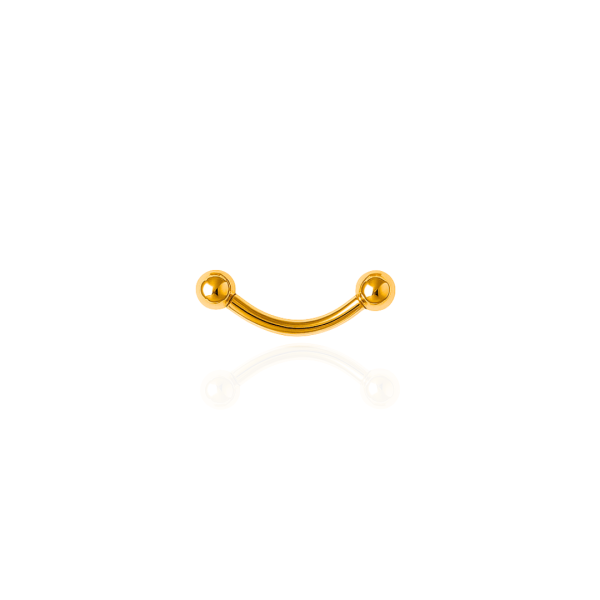 Barbell curvo básico aço pvd gold 8mm