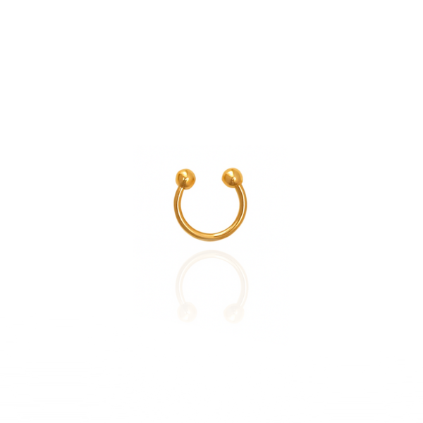 Ferradura básica aço pvd gold 8mm