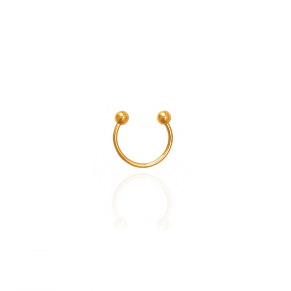 Ferradura básica aço pvd gold 10mm