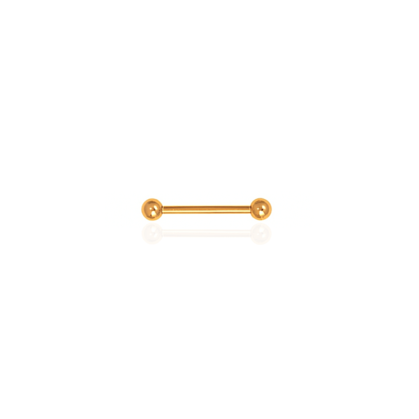 Micro reto básico aço pvd gold 10mm