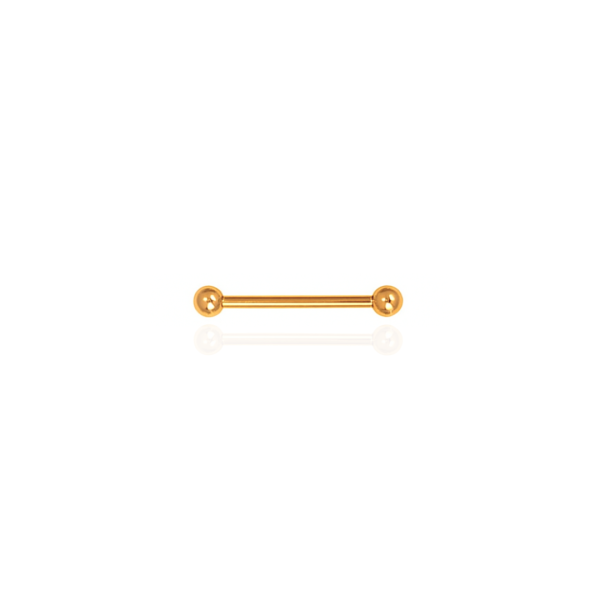Micro reto básico aço pvd gold 12mm
