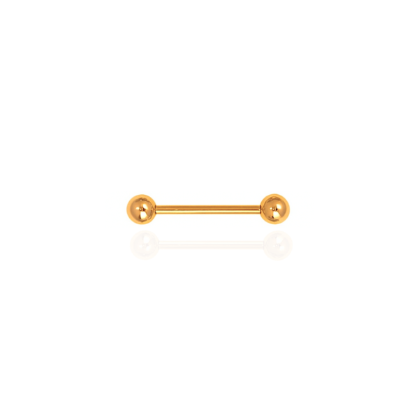 Micro reto básico aço pvd gold 14mm