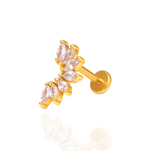 Cluster lateral aço pvd gold