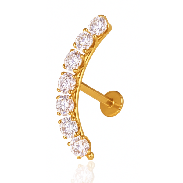 Cluster arco grande aço pvd gold