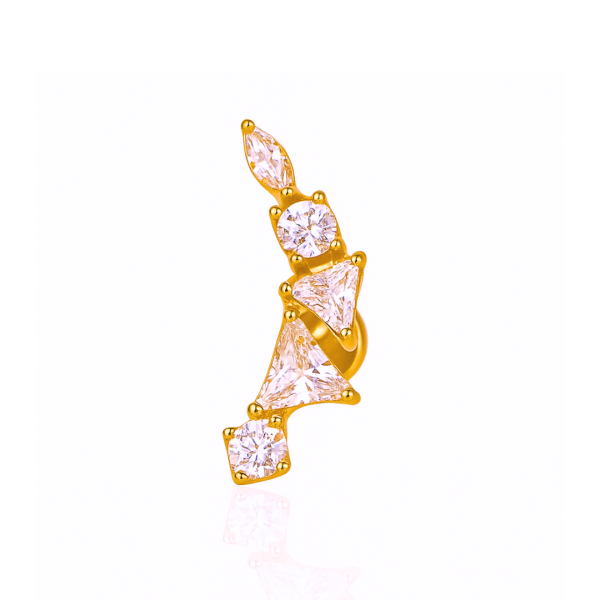 Piercing formas aço pvd gold
