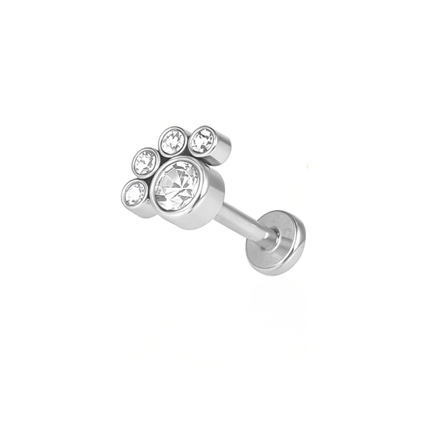 Piercing patinha quatro dedos aço natural
