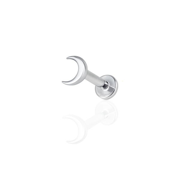 Piercing lua lisa aço natural
