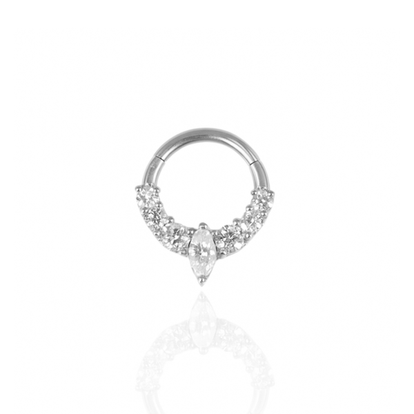 Argola coroa para Daith aço natural 8mm