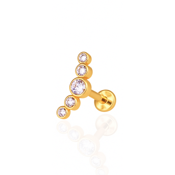Cluster esferas aço pvd gold