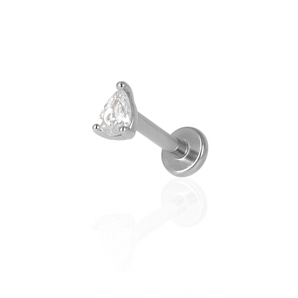 Piercing pedra gota aço natural