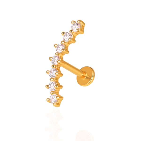 Cluster médio aço pvd gold