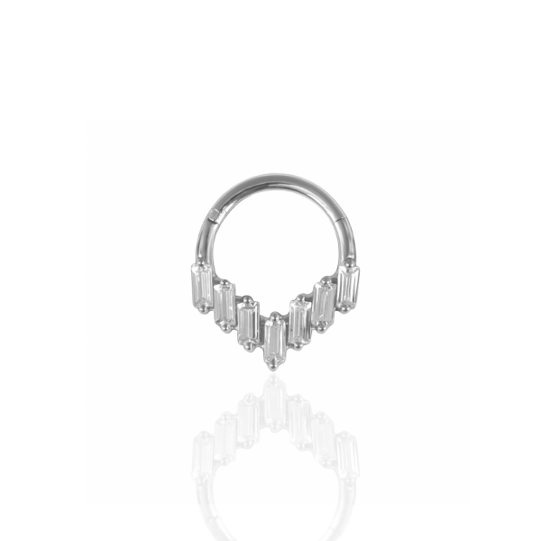 Argola cascata para Daith aço natural 8mm