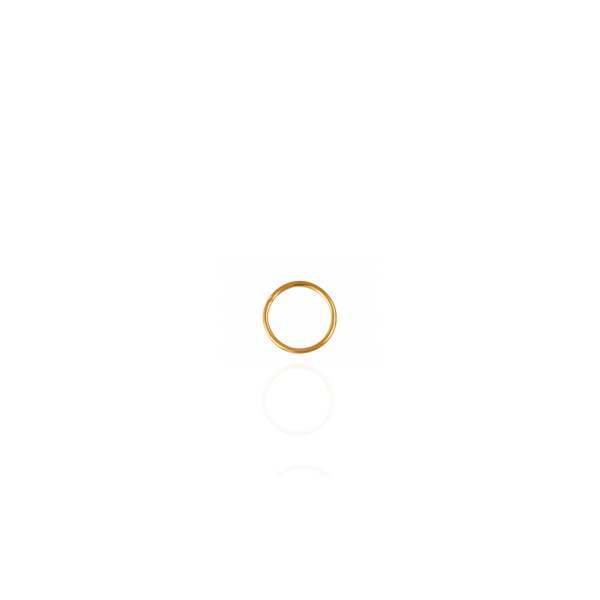 Argola lisa clicker nariz aço pvd gold 8mm