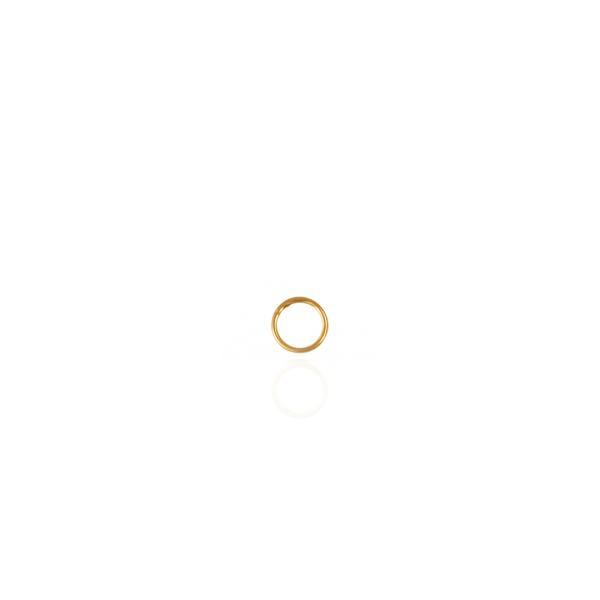 Argola lisa clicker nariz aço pvd gold 6mm