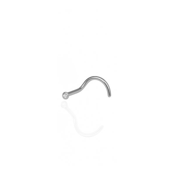 Nostril aço natural pedra 1,5mm