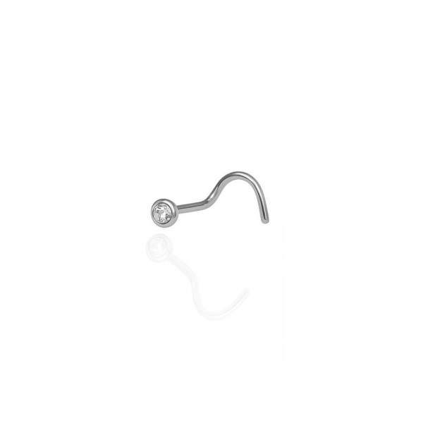 Nostril aço natural pedra 2,5mm
