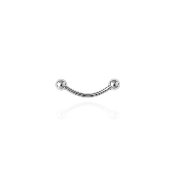 Barbell curvo básico titânio natural 10mm