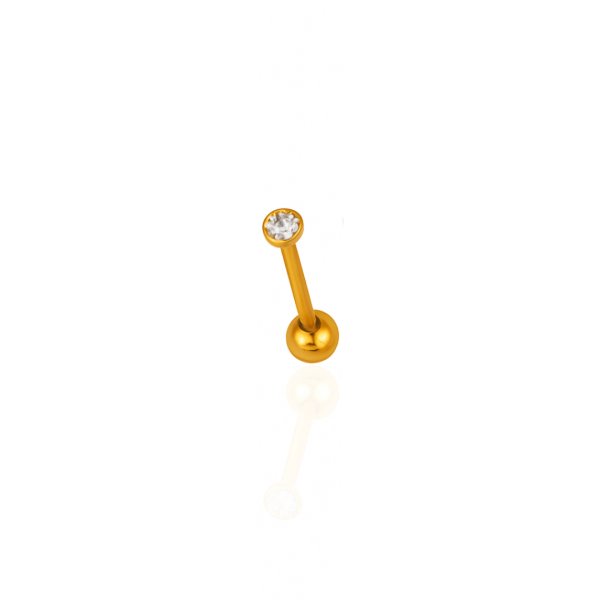 Australiano titânio pvd gold 8mm, pedra 2mm