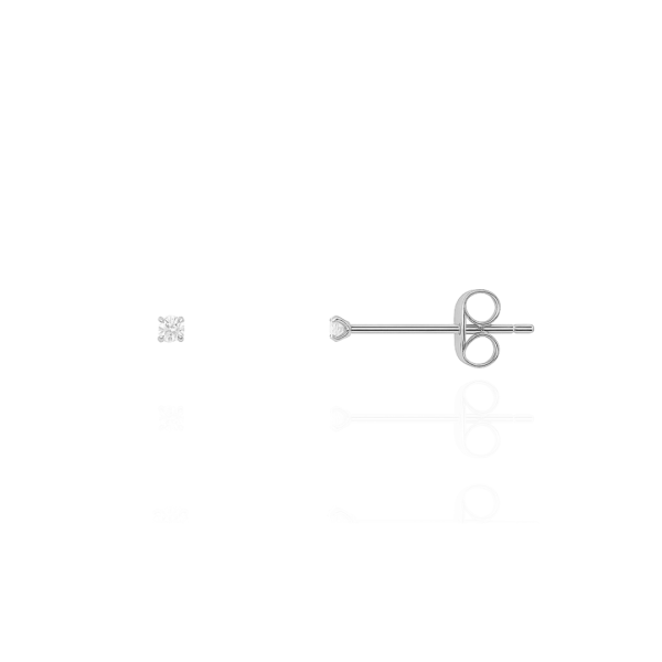 Par de brinco titânio natural pedra 2mm
