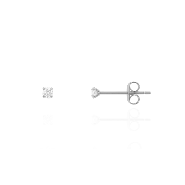 Par de brinco titânio natural pedra 3mm