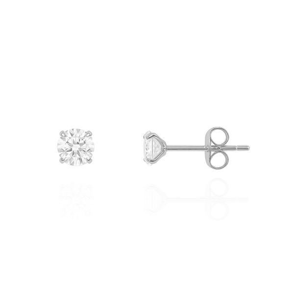Par de brinco titânio natural pedra 5mm
