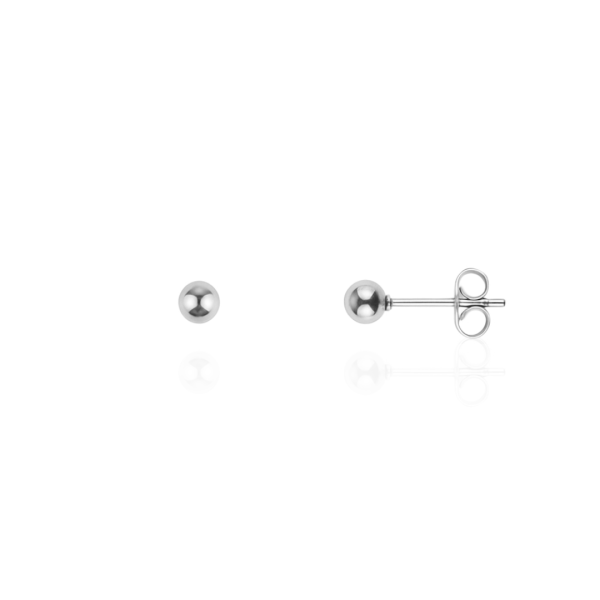 Par de brinco titânio natural esfera 4mm