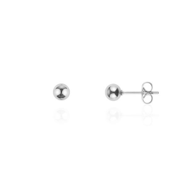 Par de brinco titânio natural esfera 5mm