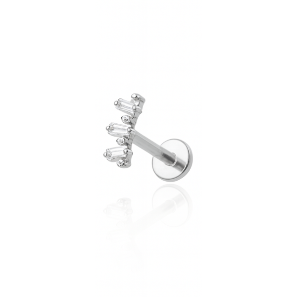 Piercing mini cristais titânio natural