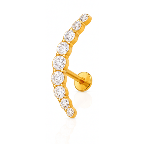 Cluster grande titânio pvd gold