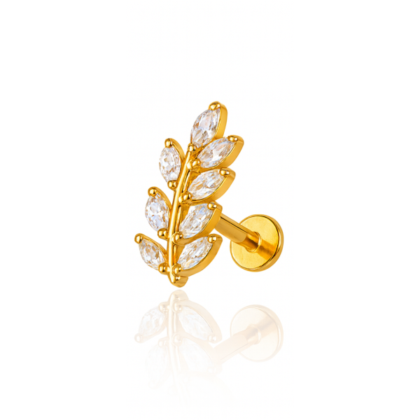 Piercing ramo médio titânio pvd gold