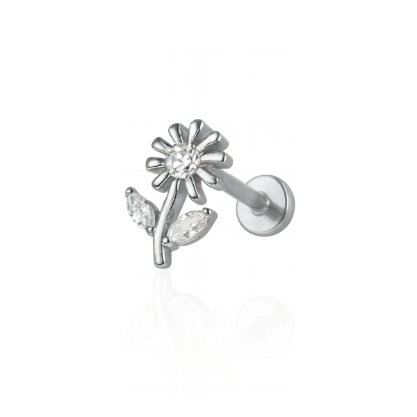 Piercing girassol titânio natural