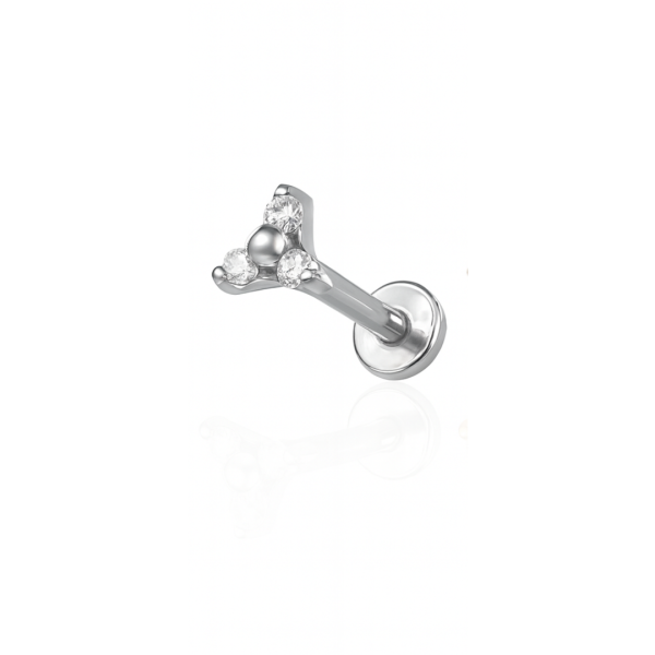 Piercing mini trinity titânio natural