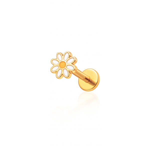 Piercing margarida titânio pvd gold